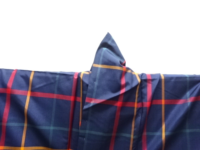  格子織出し本場大島紬着物